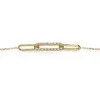 Armband 18k med cz paperclip