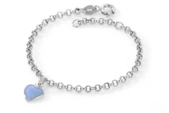 Armband ljusblått hjärta