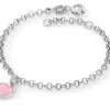 Armband rosa hjärta