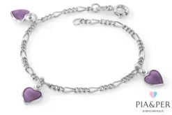 Charms armband hjärtan