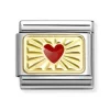 Classic Red heart with Etched Detail