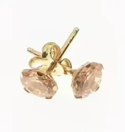 Guldörhänge 18k champagne cz
