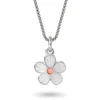 Halsband vit blomma