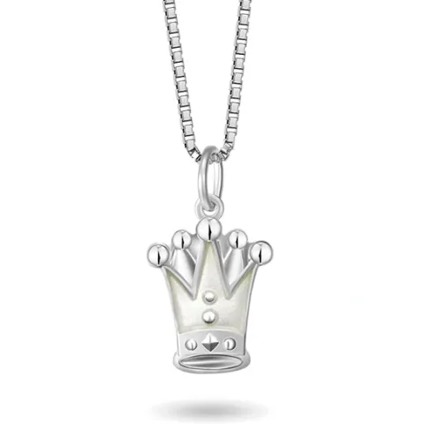 Halsband vit prinsesskrona