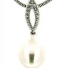 Hänge 18k 0,015ct w/p Pärla