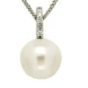 Hänge 18k 0,03ct w/si Pärla