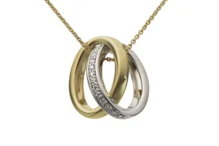 Hänge 18k r/v guld 0,05ct w/si