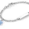 ID-armband ljusblå blomma