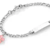ID-armband rosa blomma
