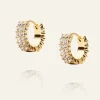 Midnight Gold Hoops Small
