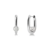 Modernist Pearl Hoops S Steel