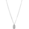 Necklace stål mattad bricka