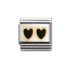 NOMINATION Classic Black Double Heart