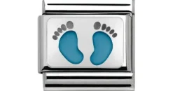 NOMINATION Light Blue Footprints
