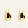 PLAIN daring large gold dupe earring