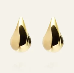 PLAIN daring small gold dupe earring