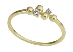 Ring 18k guld 0,03ct w/p