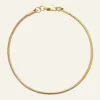 Snake chain bracelet gold medium
