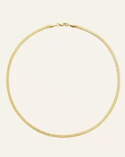 Thin snake necklace gold