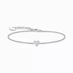 Thomas Sabo bracelet white heart-shaped zirkonia