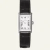 TIMELESS black leather silver watch